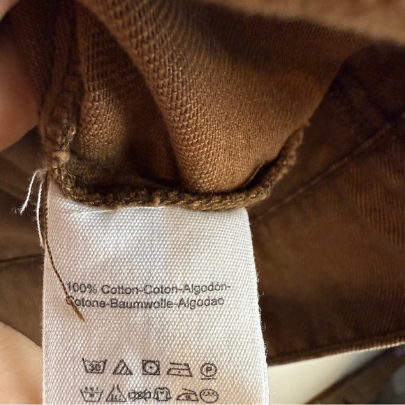 Free People brown Slouchy Denim Canvas crop jacket - Picture 10 of 10